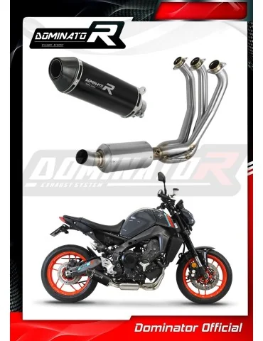 Ligne d'échappement complète inox Dominator HP3 Noir pour Yamaha MT 09 Low Level EX (2021-2023)