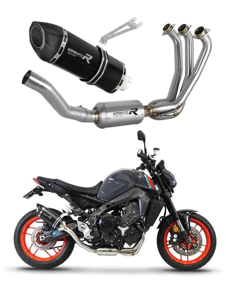 Ligne d'échappement complète inox Dominator HP5 Noir pour Yamaha MT 09 EX (2021-2023)