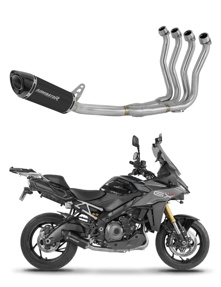 Ligne d'échappement complète inox Dominator HP8 Noir pour Suzuki GSX-S 1000 GX (2024)