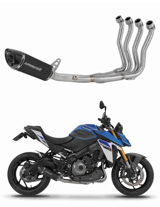 Ligne d'échappement complète inox Dominator HP8 Noir pour Suzuki GSX-S 1000 / 1000 GT / 950 2025, vue 1