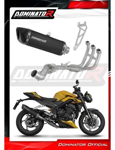 Ligne d'échappement complète inox Dominator HP6 Noir pour Triumph Street Triple 765 RS (2024-2025)