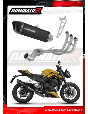 Ligne d'échappement complète inox Dominator HP6 Noir pour Triumph Street Triple 765 S / R / RS (2023-2024)