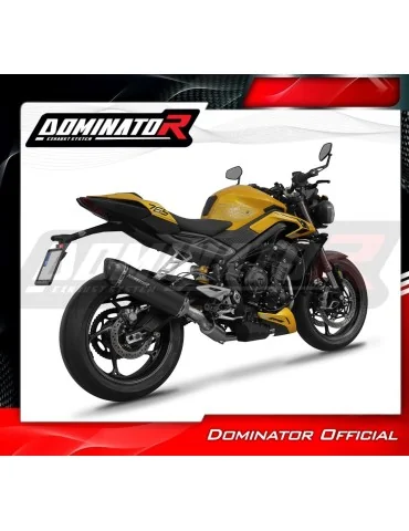 Ligne d'échappement complète inox Dominator HP6 Noir pour Triumph Street Triple 765 S / R / RS (2023-2024)