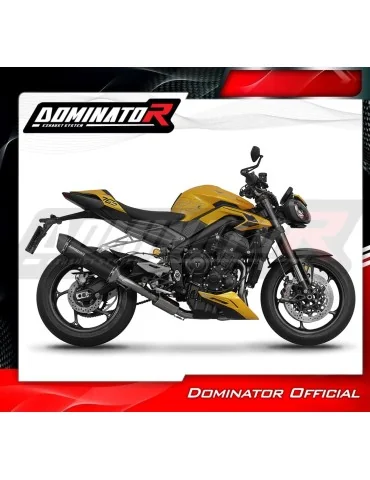 Ligne d'échappement complète inox Dominator HP6 Noir pour Triumph Street Triple 765 S / R / RS (2023-2024)