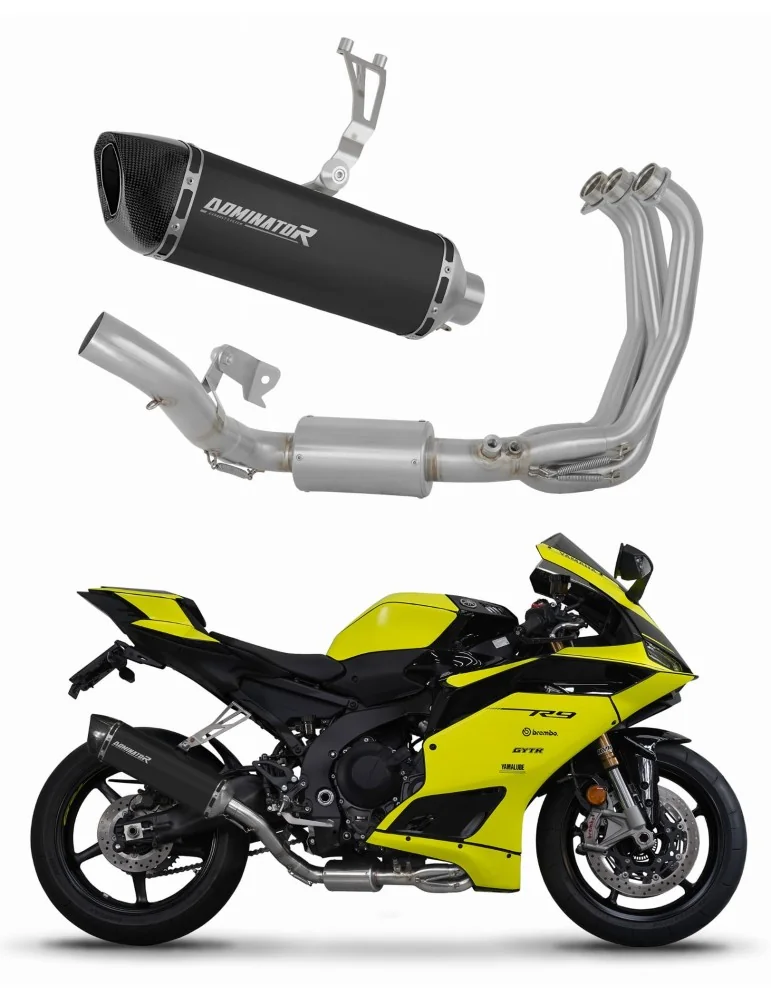 Ligne d'échappement complète inox Dominator HP6 Noir pour Yamaha YZF R9 (2025)