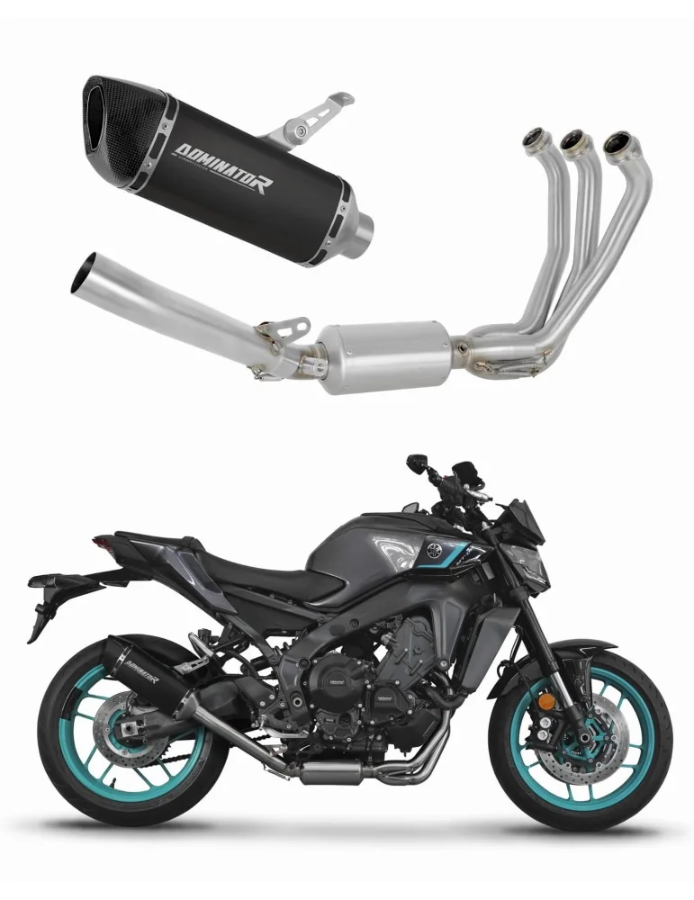 Ligne d'échappement complète inox Dominator HP6 Noir pour Yamaha MT-09 (2024-2025)
