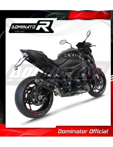Ligne d'échappement complète inox Dominator HP8 Noir pour Suzuki GSX-S 1000 / F (2015-2020) - réf. SU101DFBL