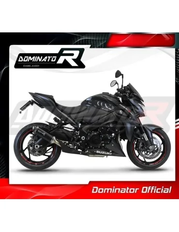 Ligne d'échappement complète inox Dominator HP8 Noir pour Suzuki GSX-S 1000 / F (2015-2020) - réf. SU101DFBL