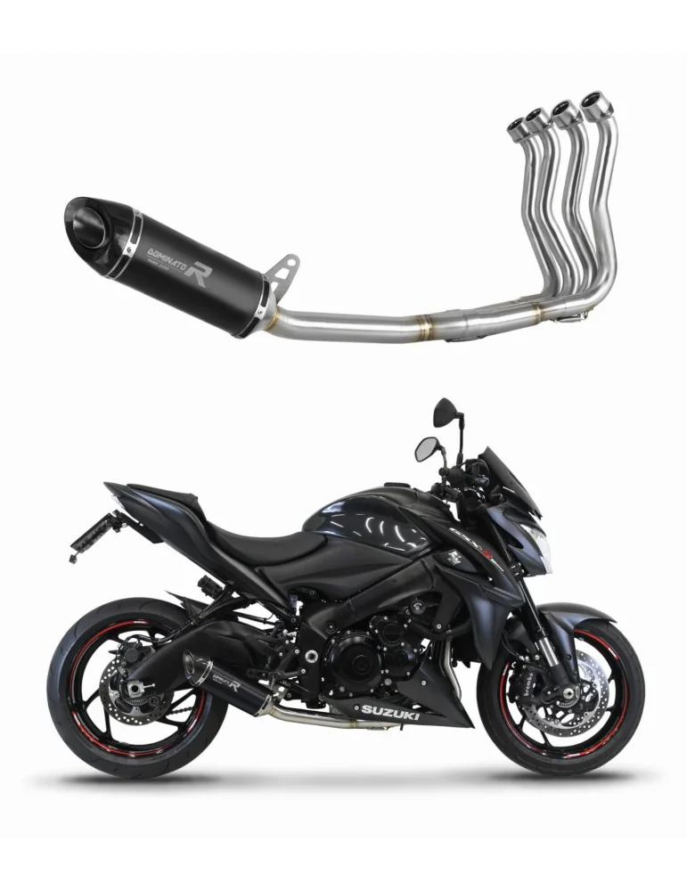 Ligne d'échappement complète inox Dominator HP8 Noir pour Suzuki GSX-S 1000 / F Low Level (2015-2020)