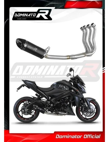Ligne d'échappement complète inox Dominator HP8 Noir pour Suzuki GSX-S 1000 / F Low Level (2015-2020)