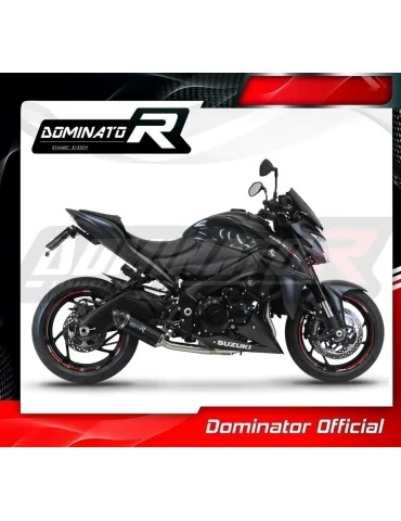 Ligne d'échappement complète inox Dominator HP8 Noir pour Suzuki GSX-S 1000 / F Low Level (2015-2020)