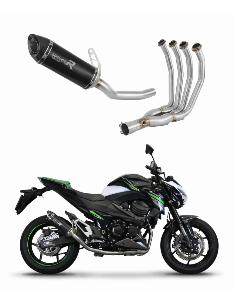 Ligne d'échappement complète inox Dominator HP8 Noir pour Kawasaki Z800 (2013-2016)