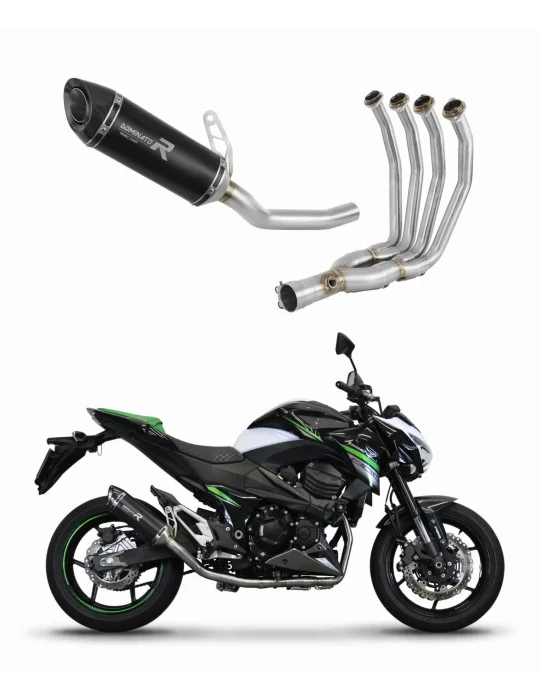 Ligne d'échappement complète inox Dominator HP8 Noir pour Kawasaki Z800 2013-2016, vue 1