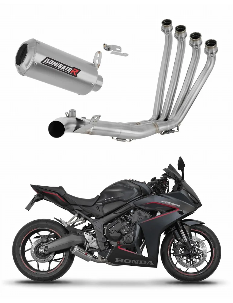 Ligne d'échappement complète inox Dominator GP pour Honda CBR 650 R / E-Clutch (2024-2025)