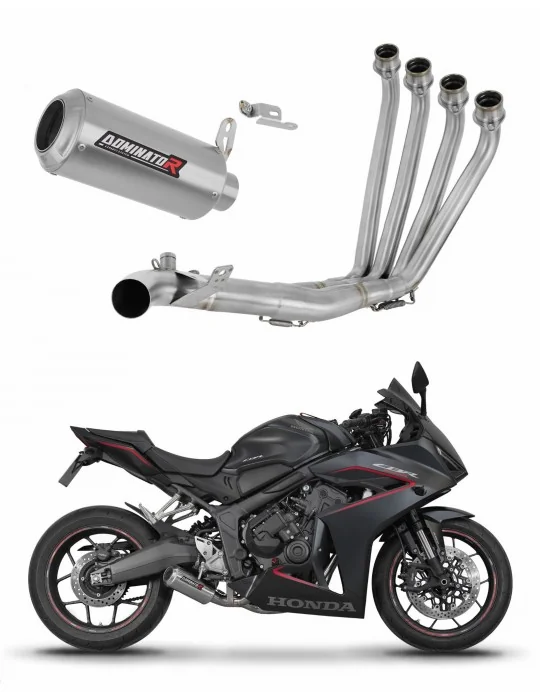 Ligne d'échappement complète inox Dominator GP pour Honda CBR 650 R / E-Clutch 2024-2025, vue 1