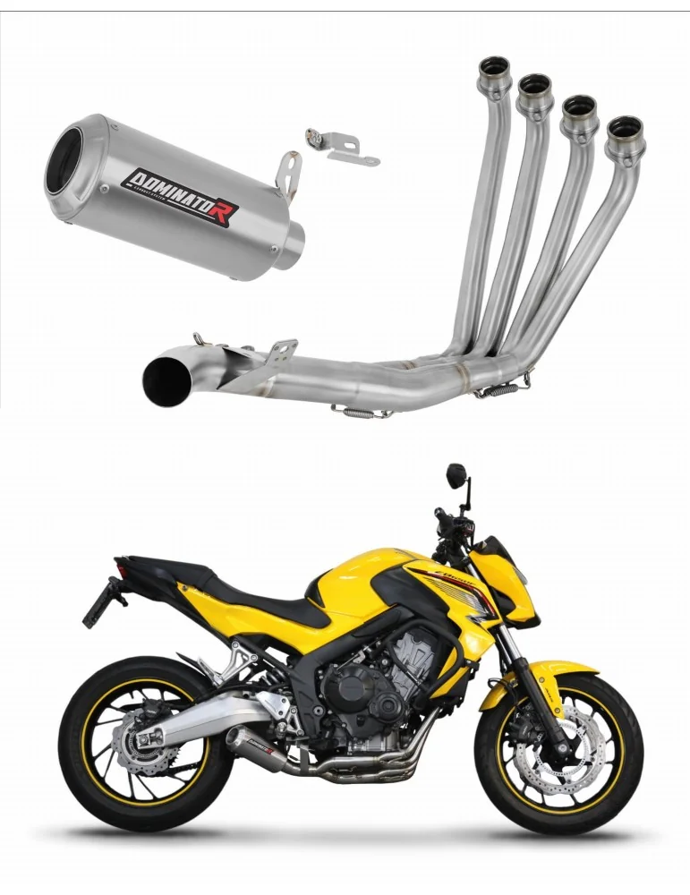 Ligne d'échappement complète inox Dominator GP pour Honda CBR 650 F (2014-2018)