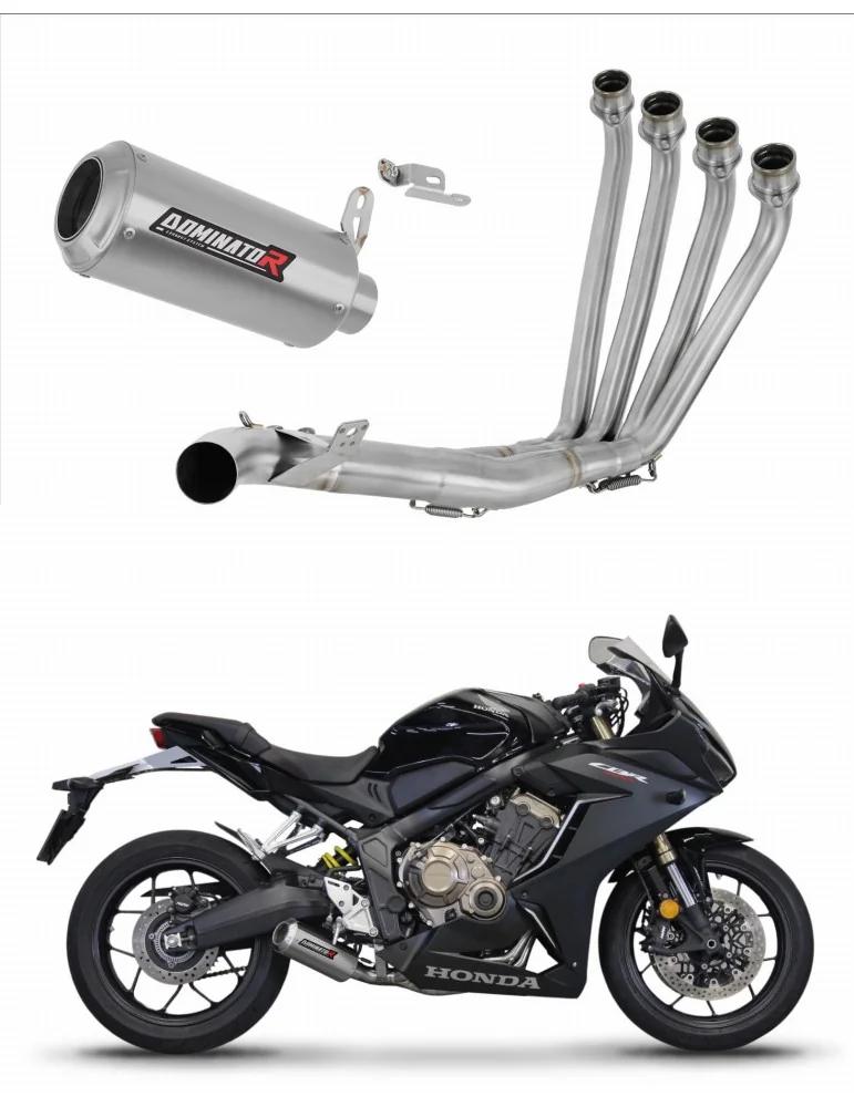 Ligne d'échappement complète inox Dominator GP pour Honda CB 650 R (2019-2023)