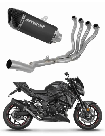 Ligne d'échappement complète inox Dominator HP6 Noir pour Suzuki GSX-S 750 (2017-2020)