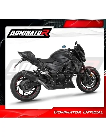 Ligne d'échappement complète inox Dominator HP6 Noir pour Suzuki GSX-S 750 (2017-2020)