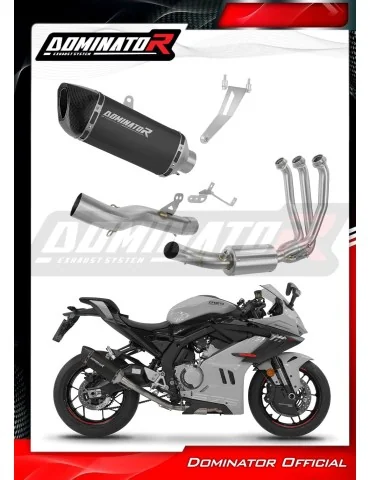 Ligne d'échappement complète inox Dominator HP6 Noir pour CF Moto 675 SR-R (2024-2026)