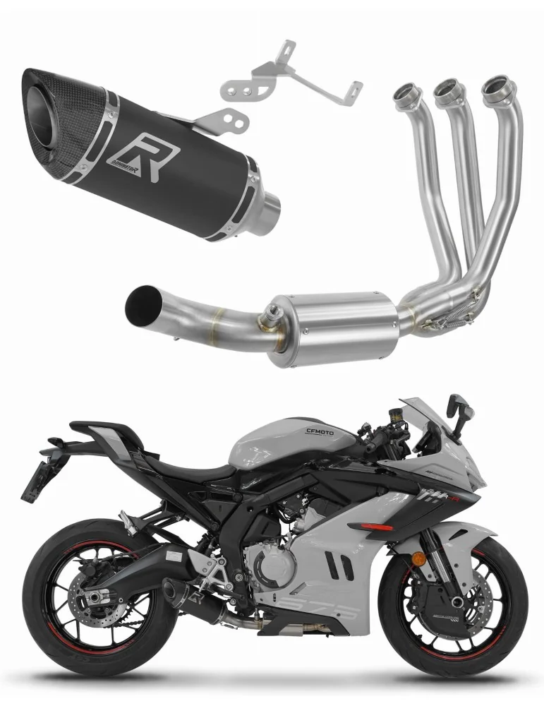 Ligne d'échappement complète inox Dominator HP8 Noir pour CF Moto 675 SR-R (2024-2026)
