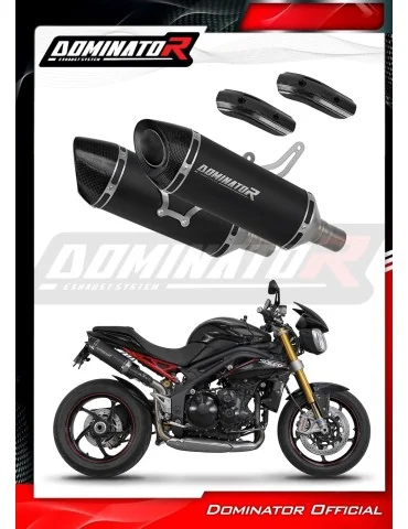 Silencieux slip-on Dominator HP8 Noir pour Triumph Speed Triple 1050 (2011-2016)
