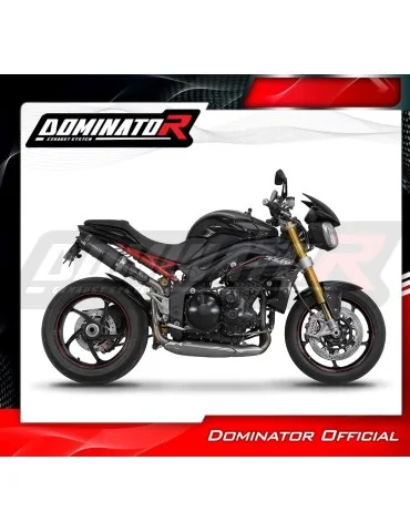 Silencieux slip-on Dominator HP8 Noir pour Triumph Speed Triple 1050 (2011-2016)