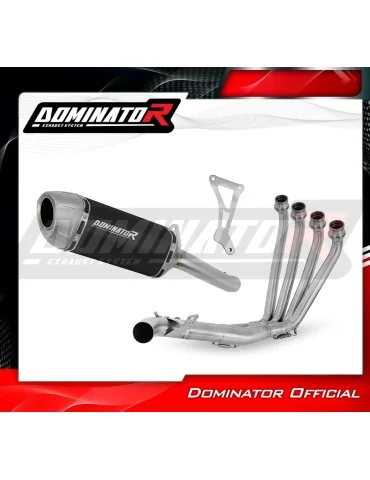 Ligne d'échappement complète inox Dominator S6 Noir pour Honda CBR 650 F (2014-2018)