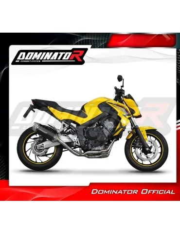 Ligne d'échappement complète inox Dominator S6 Noir pour Honda CB 650 F (2014-2018)