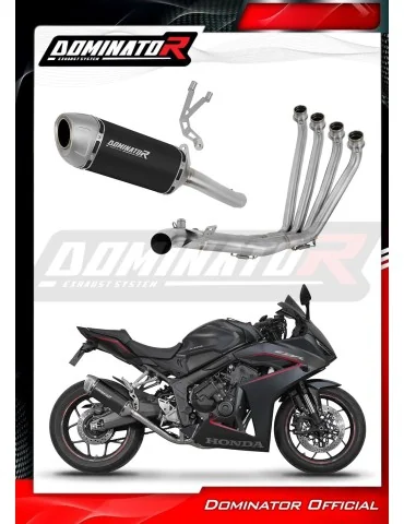 Ligne d'échappement complète inox Dominator S6 Noir pour Honda CB 650 R / E-Clutch (2024-2025)