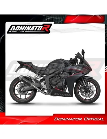 Ligne d'échappement complète inox Dominator S6 Noir pour Honda CB 650 R / E-Clutch (2024-2025)