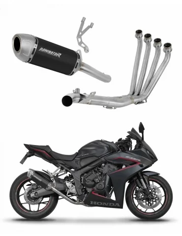 Ligne d'échappement complète inox Dominator S6 Noir pour Honda CBR 650 R / E-Clutch (2024-2025)