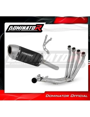 Ligne d'échappement complète inox Dominator S6 Noir pour Honda CBR 650 R / E-Clutch (2024-2025)