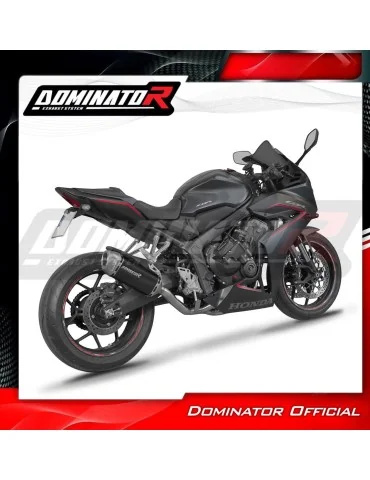 Ligne d'échappement complète inox Dominator S6 Noir pour Honda CBR 650 R / E-Clutch (2024-2025)