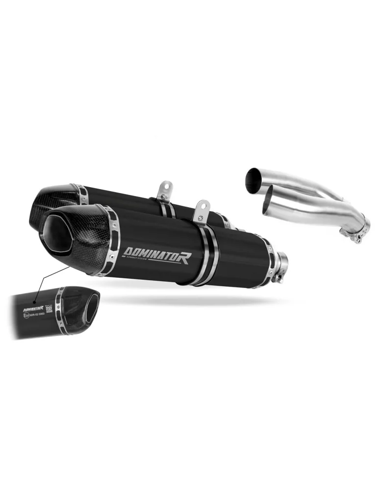 Silencieux slip-on homologué Dominator HP1 Noir pour Yamaha YZF R1 1000 RN12 (2004-2006)