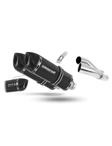 Silencieux slip-on homologué Dominator HP1 Noir pour Kawasaki Z1000 SX (2010-2013)
