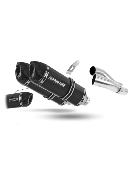 Silencieux slip-on homologué Dominator HP1 Noir pour Kawasaki Z1000 SX 2010-2013, vue 1