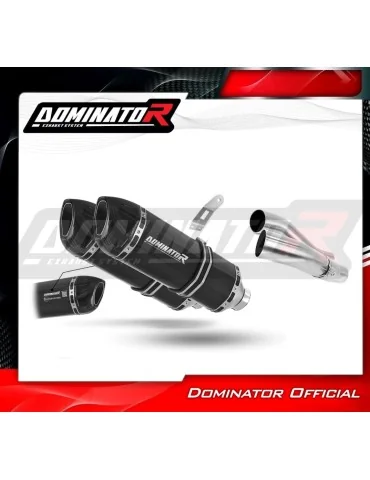 Silencieux slip-on homologué Dominator HP1 Noir pour Kawasaki Z1000 SX (2010-2013)