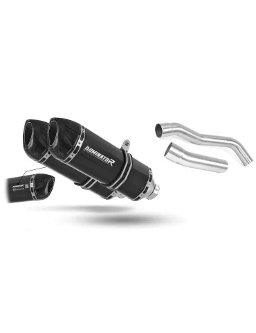 Silencieux slip-on homologué Dominator HP1 Noir pour Kawasaki Z1000 (2007-2009)