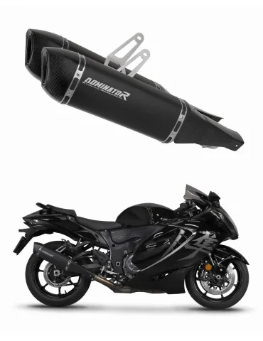 Silencieux slip-on Dominator HP6 Noir pour Suzuki GSX 1300 R Hayabusa (2021-2026)