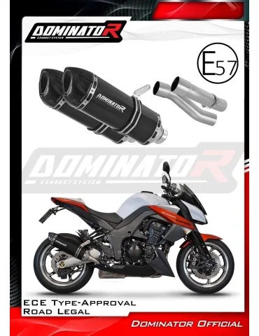 Silencieux slip-on homologué Dominator HP1 Noir pour Kawasaki Z1000 (2010-2013)