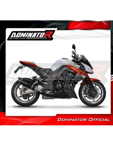 Silencieux slip-on homologué Dominator HP1 Noir pour Kawasaki Z1000 (2010-2013)