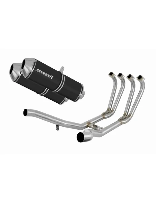 Ligne d'échappement complète inox Dominator OVR Noir pour Yamaha XJ 900 Diversion 1994-2003, vue 1