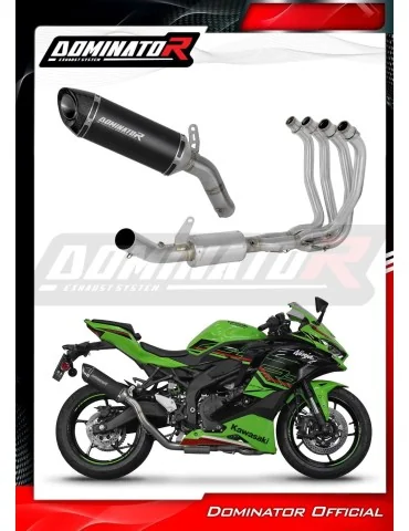 Ligne d'échappement complète inox Dominator HP8 Noir pour Kawasaki ZX-4R / RR (2023-2024)