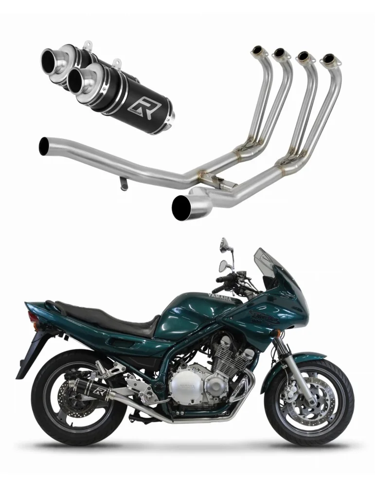 Ligne d'échappement complète inox Dominator GP1 Noir pour Yamaha XJ 900 (1994-2003)