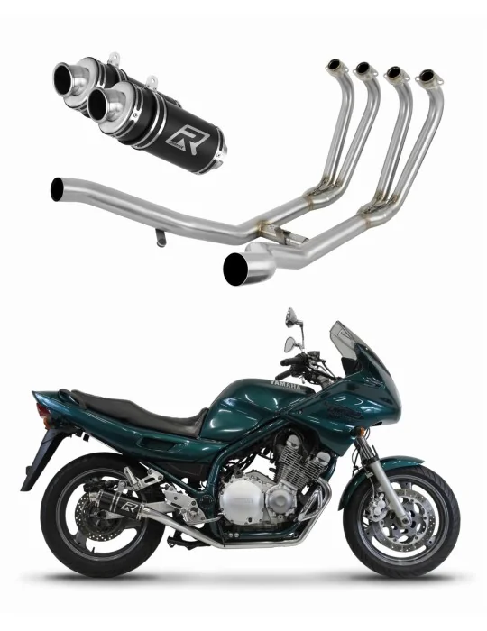 Ligne d'échappement complète inox Dominator GP1 Noir pour Yamaha XJ 900 1994-2003, vue 1