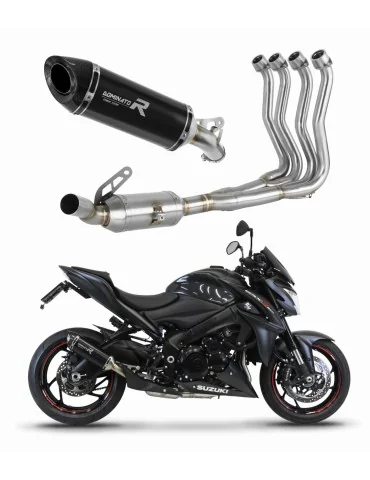 Ligne d'échappement complète inox Dominator HP8 Noir pour Suzuki GSX-S 1000 / F (2015-2020) - réf. SU101DEXFBL