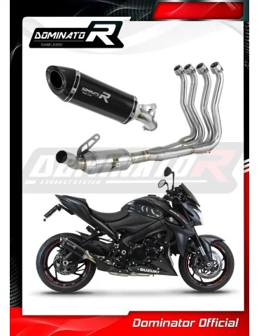 Ligne d'échappement complète inox Dominator HP8 Noir pour Suzuki GSX-S 1000 / F (2015-2020) - réf. SU101DEXFBL