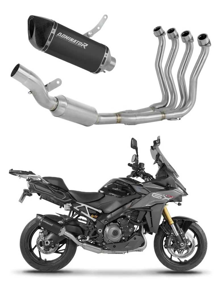 Ligne d'échappement complète inox Dominator HP6 Noir EX pour Suzuki GSX-S 1000 GX (2024)