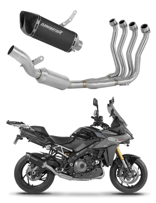 Ligne d'échappement complète inox Dominator HP6 Noir EX pour Suzuki GSX-S 1000 GX 2024, vue 1